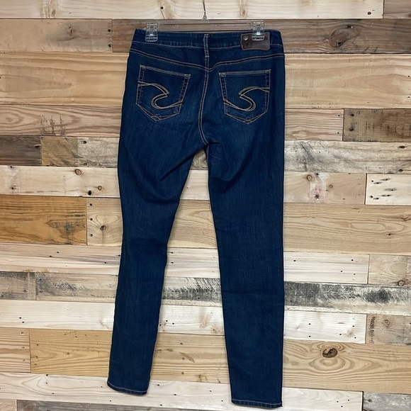 Silver Jeans size 29x31 Dark Wash Suki Jeggings with Stretch No Front Pockets - Picture 9 of 11